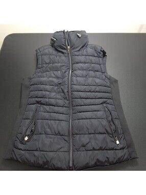 Special One Women's Black Faux Fur Lined Quilted Vest Medium